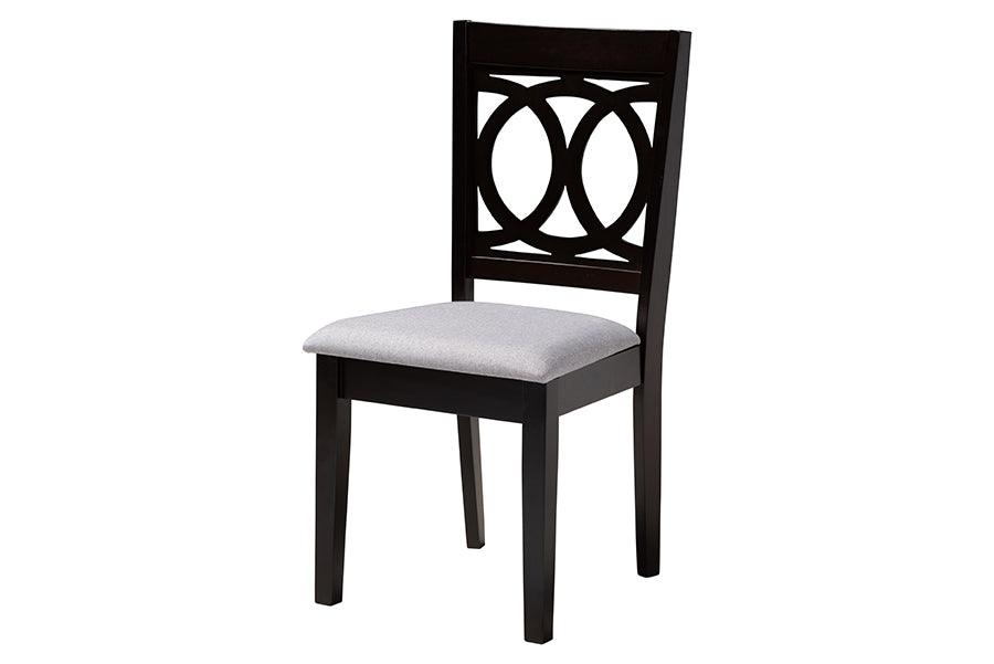 Baxton Studio Kara Modern Grey and Dark Brown Finished Wood 5-Piece Dining Set FredCo