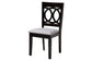 Baxton Studio Kara Modern Grey and Dark Brown Finished Wood 5-Piece Dining Set FredCo