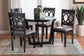 Baxton Studio Kara Modern Grey and Dark Brown Finished Wood 5-Piece Dining Set FredCo