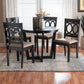 Baxton Studio Kara Modern Sand Dark Brown Finished Wood 5-Piece Dining Set FredCo