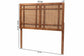 Baxton Studio Katrice Mid-Century Modern Ash Walnut Finished Wood Headboard with Rattan FredCo