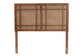 Baxton Studio Katrice Mid-Century Modern Ash Walnut Finished Wood Headboard with Rattan FredCo