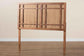 Baxton Studio Katrice Mid-Century Modern Ash Walnut Finished Wood Headboard with Rattan FredCo