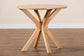 Baxton Studio Kenji Modern Natural Brown Finished Wood 34-Inch-Wide Round Wood Dining Table FredCo