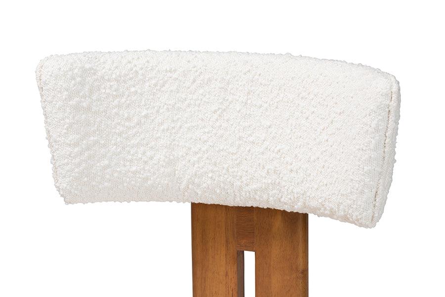 Baxton Studio Kyren Modern Cream Boucle Dining Chair FredCo