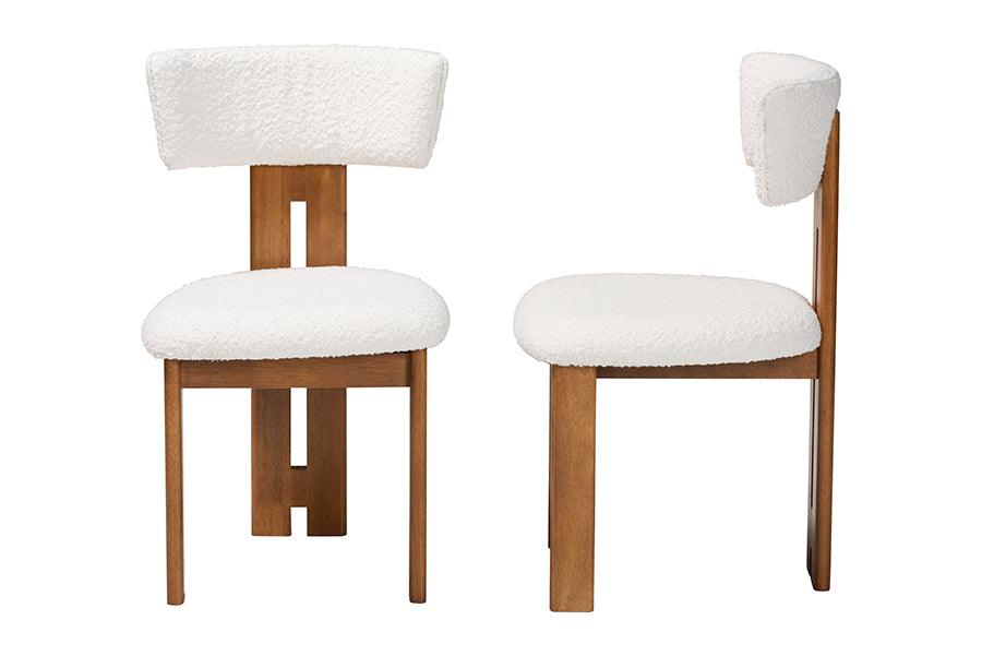 Baxton Studio Kyren Modern Cream Boucle Dining Chair FredCo