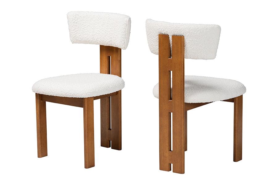 Baxton Studio Kyren Modern Cream Boucle Dining Chair FredCo