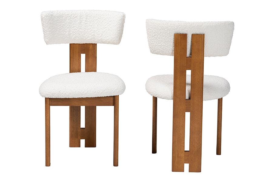 Baxton Studio Kyren Modern Cream Boucle Dining Chair FredCo