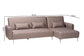 Baxton Studio Lanoma Contemporary Clay Fabric Upholstered Convertible Sleeper Sofa FredCo