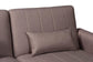 Baxton Studio Lanoma Contemporary Clay Fabric Upholstered Convertible Sleeper Sofa FredCo