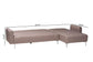 Baxton Studio Lanoma Contemporary Clay Fabric Upholstered Convertible Sleeper Sofa FredCo