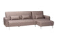 Baxton Studio Lanoma Contemporary Clay Fabric Upholstered Convertible Sleeper Sofa FredCo