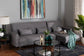 Baxton Studio Lanoma Contemporary Slate Grey Fabric Upholstered Convertible Sleeper Sofa FredCo