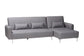 Baxton Studio Lanoma Contemporary Slate Grey Fabric Upholstered Convertible Sleeper Sofa FredCo