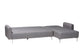 Baxton Studio Lanoma Contemporary Slate Grey Fabric Upholstered Convertible Sleeper Sofa FredCo