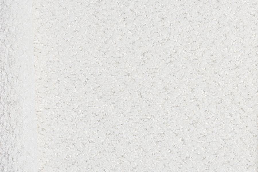 Baxton Studio Laria Modern White Teddy-Bear Fabric 2-Drawer Nightstand FredCo