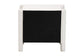 Baxton Studio Laria Modern White Teddy-Bear Fabric 2-Drawer Nightstand FredCo