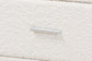 Baxton Studio Laria Modern White Teddy-Bear Fabric 6-Drawer Dresser FredCo