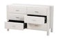 Baxton Studio Laria Modern White Teddy-Bear Fabric 6-Drawer Dresser FredCo