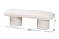 Baxton Studio Laria Modern White Teddy-Bear Fabric Accent Bench FredCo