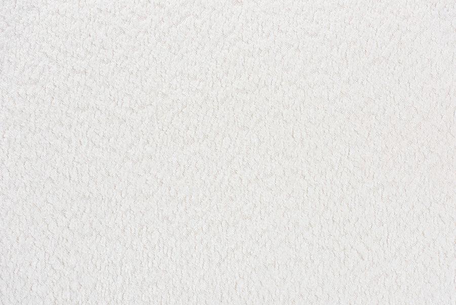 Baxton Studio Laria Modern White Teddy-Bear Fabric Accent Bench FredCo