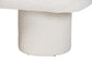 Baxton Studio Laria Modern White Teddy-Bear Fabric Accent Bench FredCo