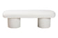 Baxton Studio Laria Modern White Teddy-Bear Fabric Accent Bench FredCo
