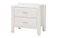 Baxton Studio Laria Modern White Teddy-Bear Fabric King Size 4-Piece Bedroom Set FredCo