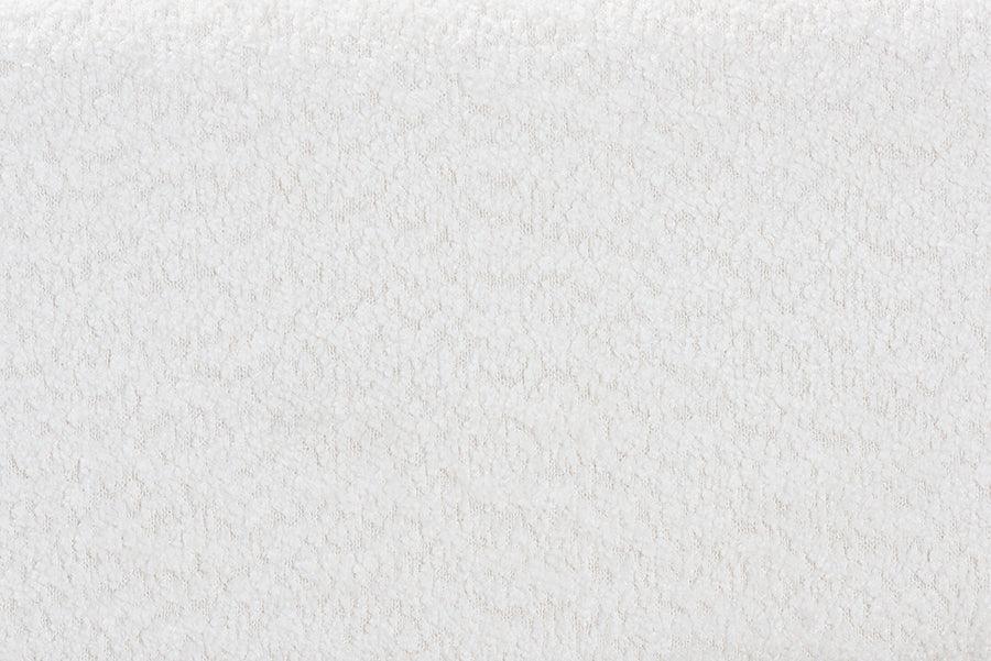 Baxton Studio Laria Modern White Teddy-Bear Fabric King Size 4-Piece Bedroom Set FredCo