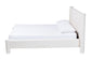 Baxton Studio Laria Modern White Teddy-Bear Fabric King Size Platform Bed FredCo
