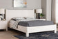Baxton Studio Laria Modern White Teddy-Bear Fabric King Size Platform Bed FredCo