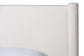 Baxton Studio Laria Modern White Teddy-Bear Fabric Queen Size 4-Piece Bedroom Set FredCo