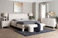 Baxton Studio Laria Modern White Teddy-Bear Fabric Queen Size 5-Piece Bedroom Set FredCo