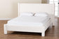 Baxton Studio Laria Modern White Teddy-Bear Fabric Queen Size Platform Bed FredCo