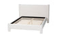 Baxton Studio Laria Modern White Teddy-Bear Fabric Queen Size Platform Bed FredCo