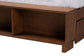 Baxton Studio Latrell Mid-Century Walnut Brown Wood and Rattan King Size Storage Bed FredCo