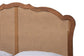 Baxton Studio Latrell Mid-Century Walnut Brown Wood and Rattan Queen Size Storage Bed FredCo
