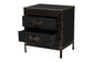 Baxton Studio Laura Vintage Black Canvas 2-Drawer End Table Trunk FredCo