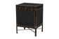 Baxton Studio Laura Vintage Black Canvas Lift-Top Trunk End Table FredCo