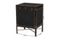 Baxton Studio Laura Vintage Black Canvas Lift-Top Trunk End Table FredCo