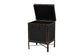 Baxton Studio Laura Vintage Black Canvas Lift-Top Trunk End Table FredCo