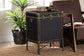 Baxton Studio Laura Vintage Black Canvas Lift-Top Trunk End Table FredCo