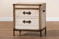Baxton Studio Laura Vintage White Canvas 2-Drawer End Table Trunk FredCo