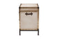 Baxton Studio Laura Vintage White Canvas 2-Drawer End Table Trunk FredCo