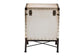 Baxton Studio Laura Vintage White Canvas Lift-Top Trunk End Table FredCo