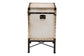 Baxton Studio Laura Vintage White Canvas Lift-Top Trunk End Table FredCo