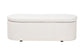 Baxton Studio Lavina Modern White Teddy-Bear Fabric Storage Bench FredCo