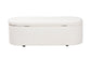 Baxton Studio Lavina Modern White Teddy-Bear Fabric Storage Bench FredCo