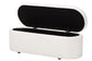 Baxton Studio Lavina Modern White Teddy-Bear Fabric Storage Bench FredCo