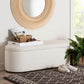 Baxton Studio Lavina Modern White Teddy-Bear Fabric Storage Bench FredCo